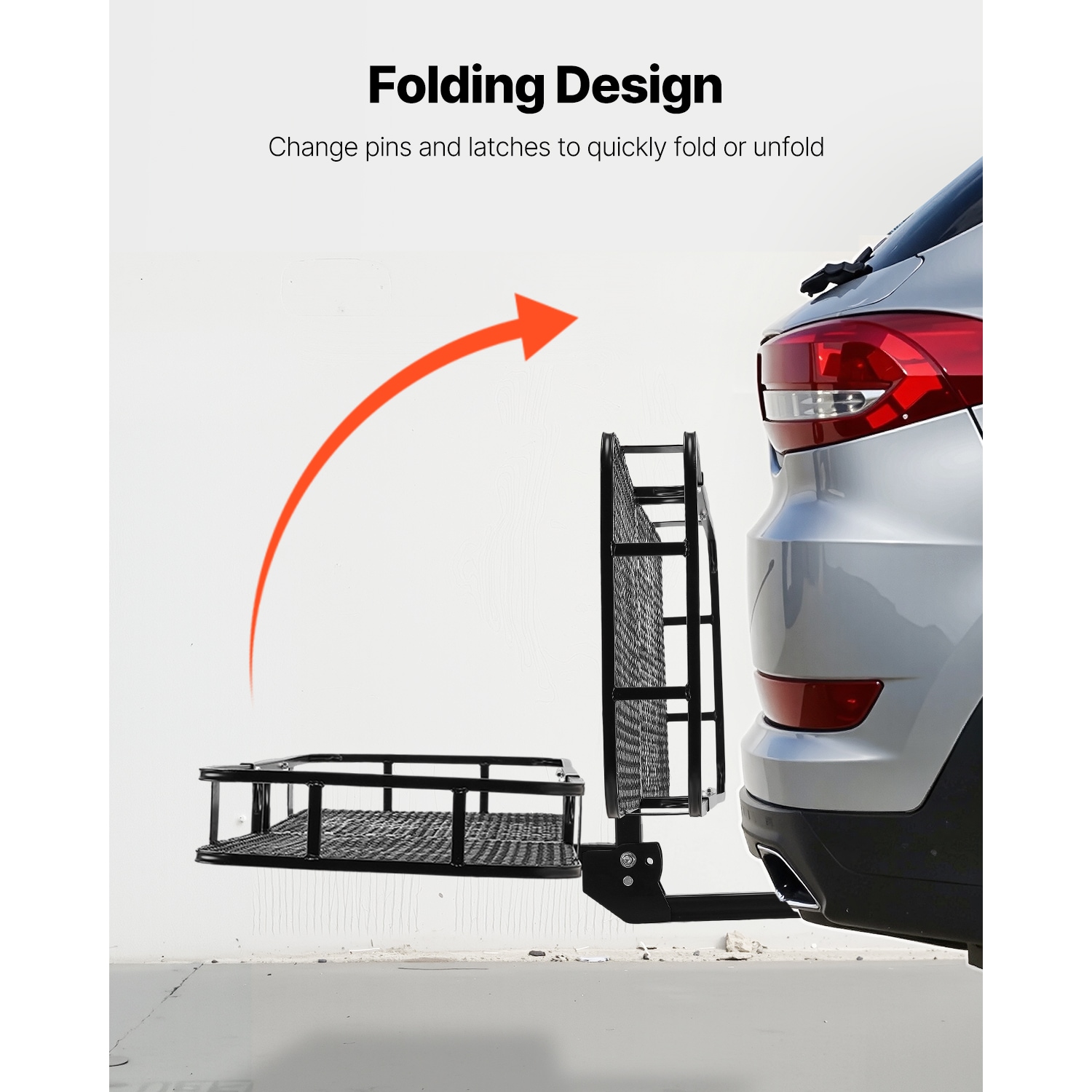 Heavy Duty Folding Hitch Cargo Carrier With Net For Motors_voghion.com